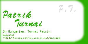 patrik turnai business card